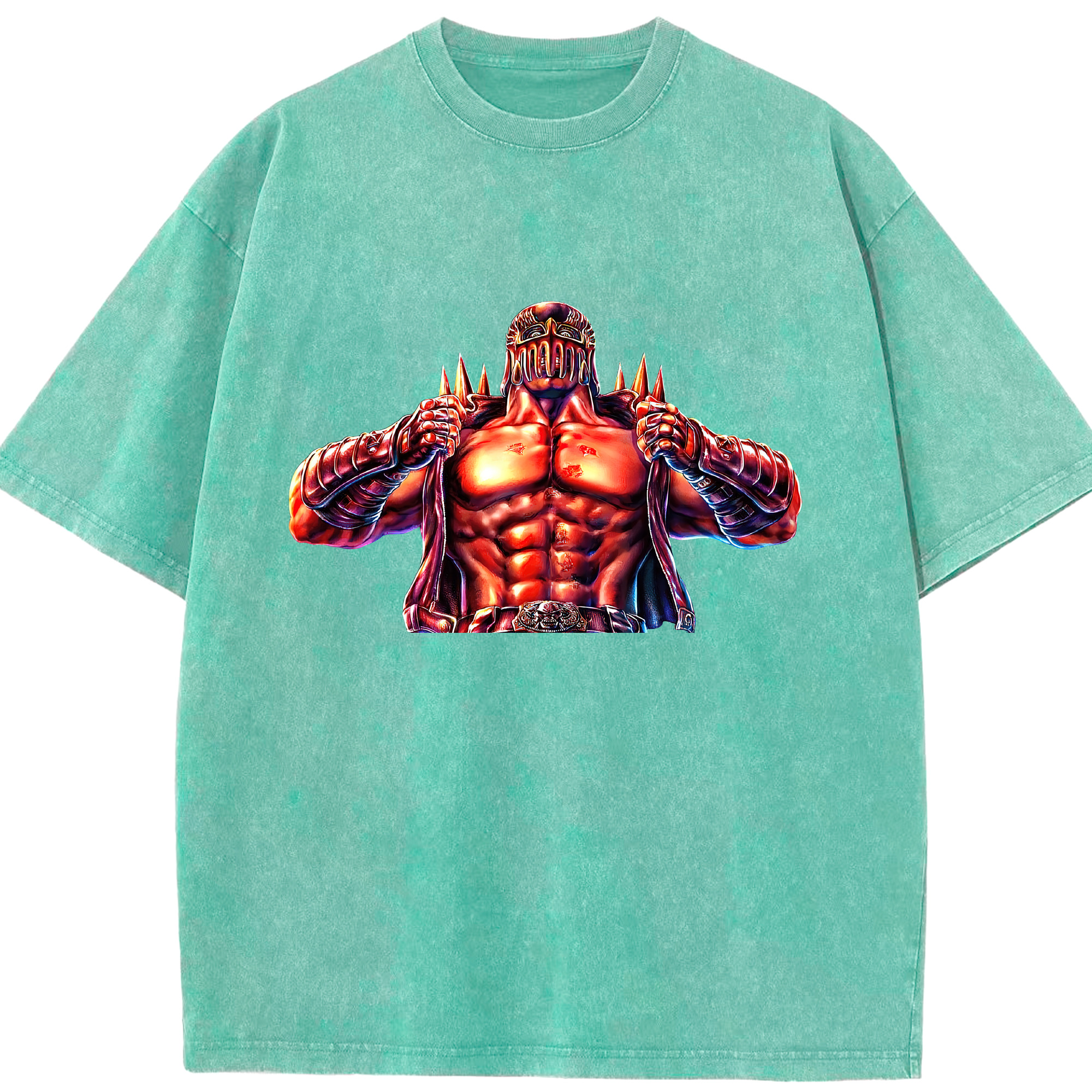 （画像用） 北斗の拳 Fist of the North Star 綿100% ヴィンテージ風 半袖Tシャツ（フロントプリント）